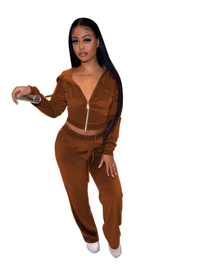 Women Wholesale Sweatsuit Sets Hoodies + Wide Leg Pants-05