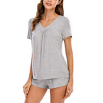 T Shirts & Shorts Women 2pcs Modal Pajamas Wholesale Loungewear