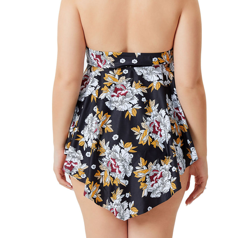 Floral Print Curvy Tankini Swimsuits Wholesale Plus Size Women Swimwears