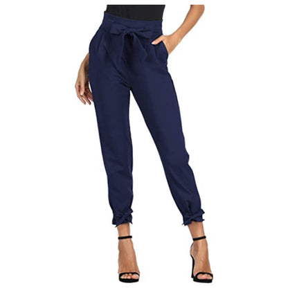 Trendy High Waist Bowknot Business Casual Women'S Pencil Trousers With Pocket Wholesale Pants Online SP531440