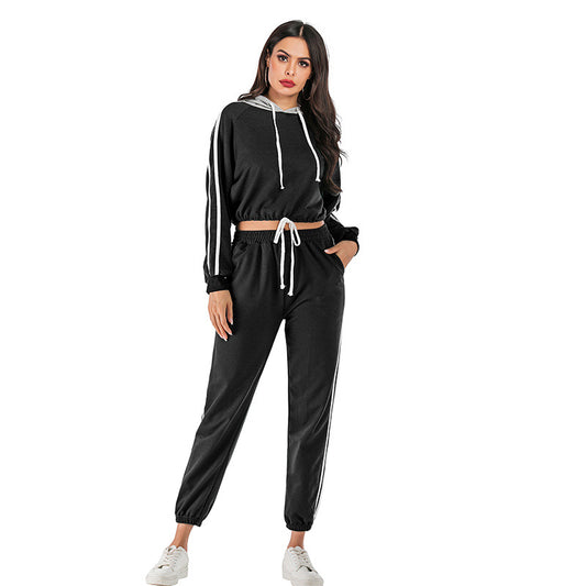 Wholesale Two Piece Outfits Loose Casual Tracksuit Sport Suits Outdoor Wearing