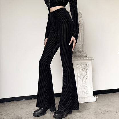 High Waist Solid Color Casual Slim All-Match Flared Pants Wholesale Women Bottoms