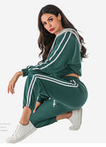 Wholesale Two Piece Outfits Loose Casual Tracksuit Sport Suits Outdoor Wearing