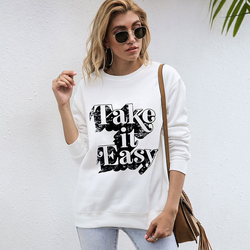 Printing Casual Long Sleeve Wholesale Women Sweatshirt