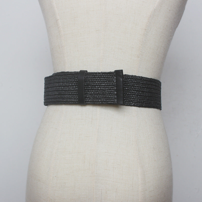 Bohemia Braided Wide Waist Belt Large Ring Wholesale Ladies Belts