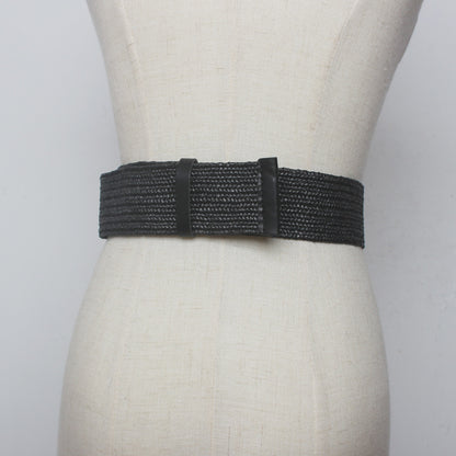 Bohemia Braided Wide Waist Belt Large Ring Wholesale Ladies Belts