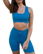 Wholesale Activewears Fitness Clothes Vest Shorts Sets Yoga Seamless Sports