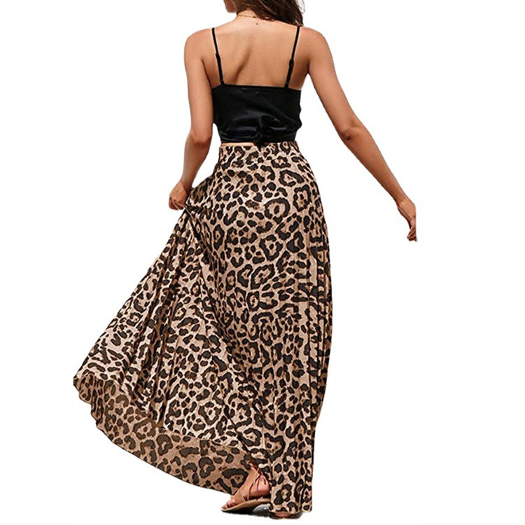 Ethnic Style Printed High Waist Long A-Line Dresses Wide Swing Wholesale Skirts Bohemian