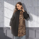 Leopard Print Plus Size Wholesale Women Coat