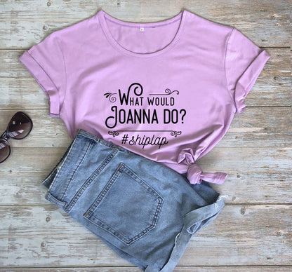 What Would Joanna Do Print Short Sleeve Round Neck Casual Womens Tops Wholesale T Shirts