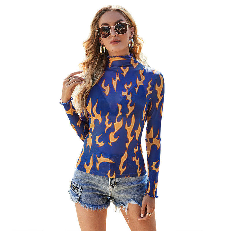 Casual Women Printing Long Sleeve T Shirt Wholesale Companies