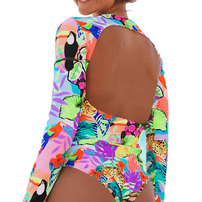 Printed One-Piece Swimsuit Sunscreen Swimsuit Bikini Women Wholesale