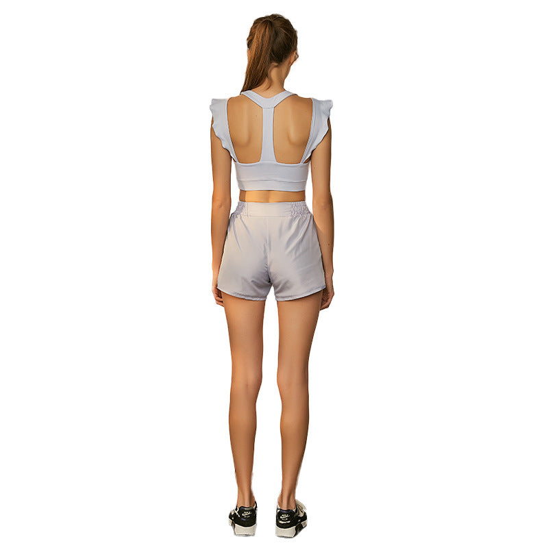 Ruffle Sexy Sports Bra Fitness Underwear Wear Jogging Wholesale Clothing