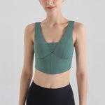 Low Neck Strap Sports Bra Mesh Yoga Fitness Vest Wholesale Activewear Tops