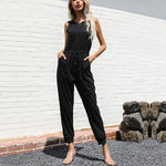 Purity O-Neck Drastring Wholesale Jumpsuits
