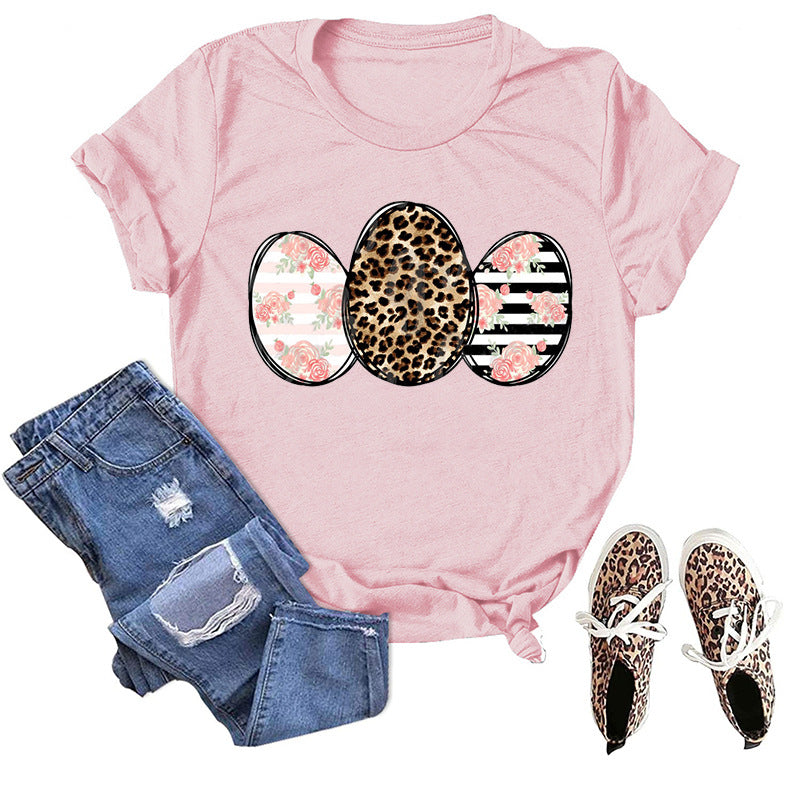 Happy Easter Letter Graphic Print Wholesale T-shirts Summer
