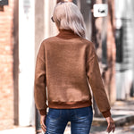 Solid Color Turtleneck Casual Sweatshirts Wholesale Womens Tops