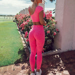 Asymmetric Bra & Leggings Fitness Pants 2pcs Workout Suit Wholesale Activewear Sets
