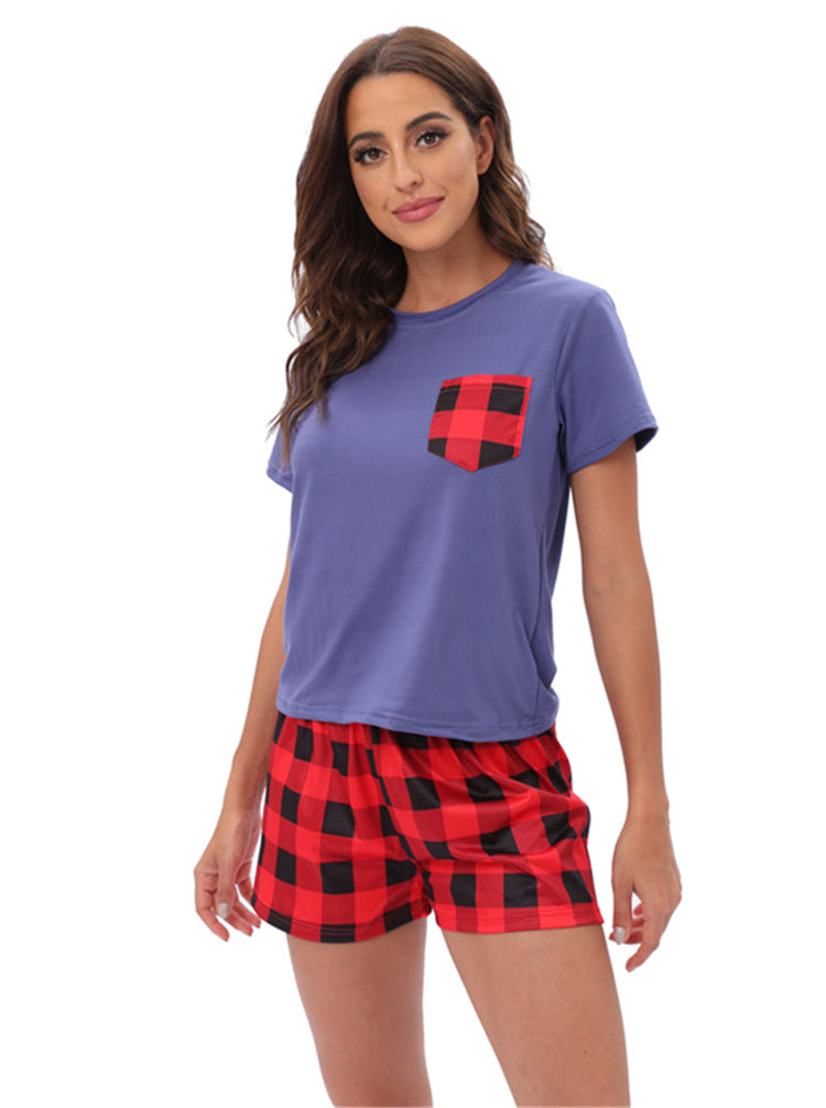 Short Sleeve T Shirts & Shorts Pajamas Print Homewear Wholesale Loungewear Womens 2 Piece Set
