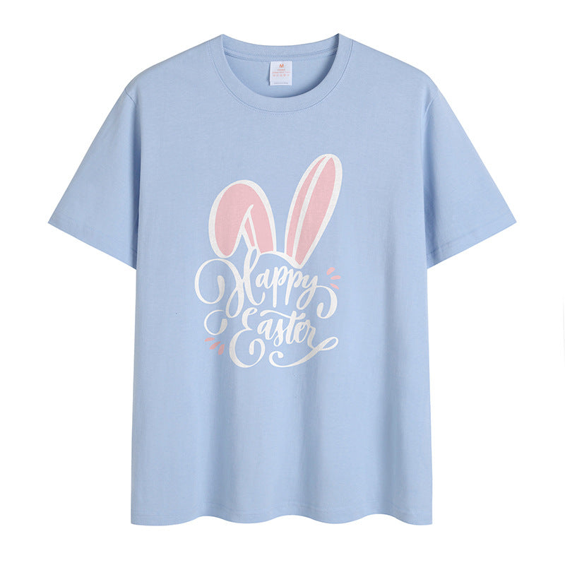 Women Fashion Easter Letter Print Wholesale T-shirts Summer