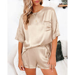 Wholesale Women's Holiday Wear Solid Homewear Loose Wholesale Pajama Sets For Valentine'S Day