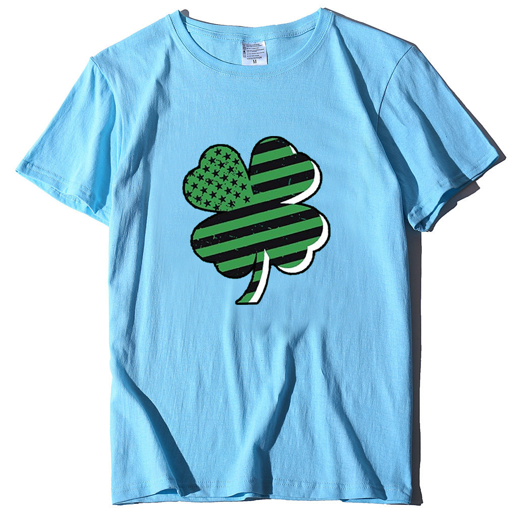 St Patricks Day Wholesale T Shirts Women Clothing Shamrock Printed