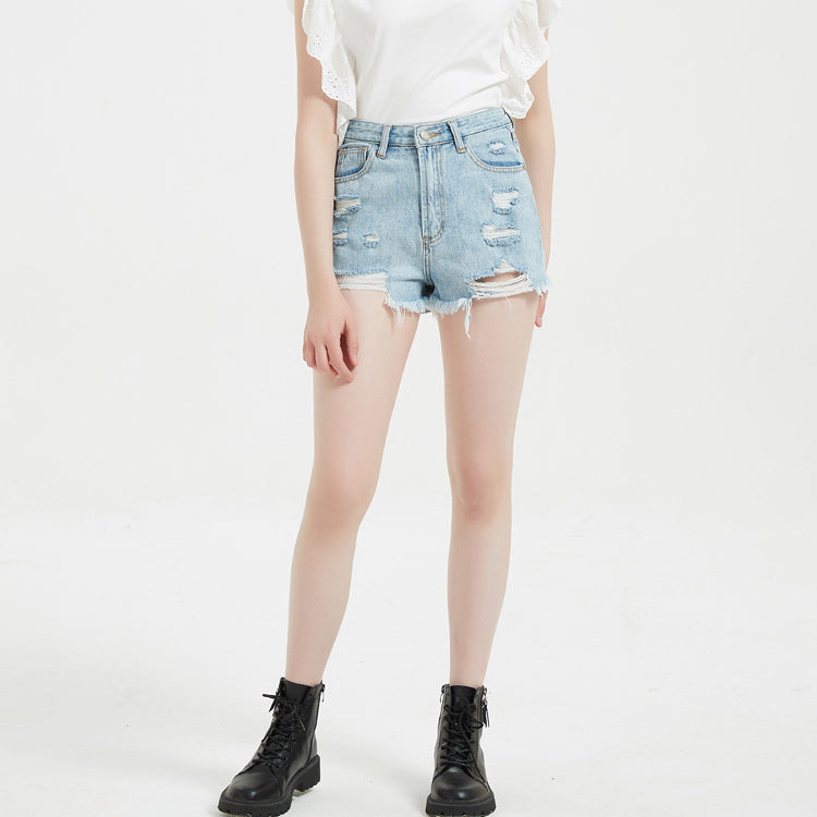 High Waist Ripped Casual Hot Pants Summer Wholesale Denim Shorts