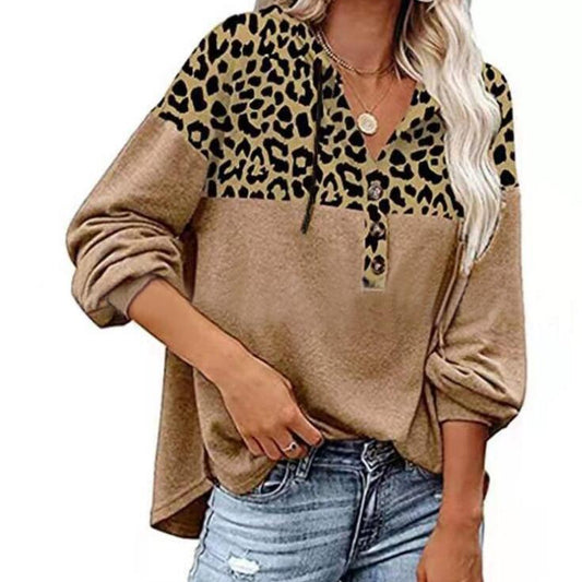 Hoodie Wholesale Leopard Casual Style Women Clothing