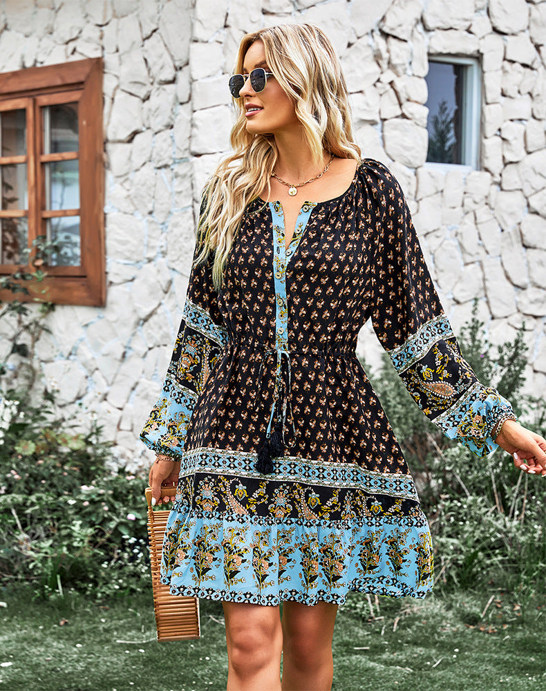 Ethnic Style Fring Boho Dresses Wholesale Bohemian Dress For Women