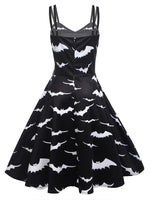 Halloween Print Chiffon Shawl & Sling A-Line Dress Gothic Wholesale Womens 2 Piece Sets