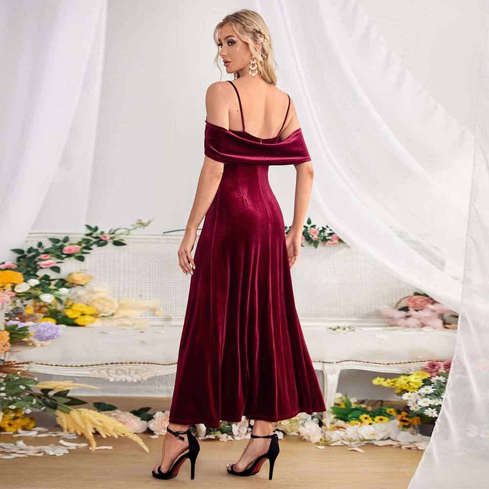 Split Off Shoulder Prom Evening Dresses for Women Wholesale Formal Gown Dresses