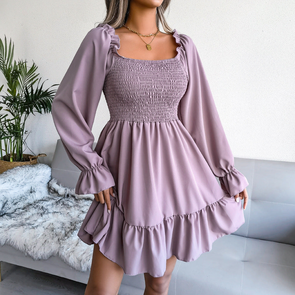 Solid Long Sleeve Wholesale Dresses In Bulk