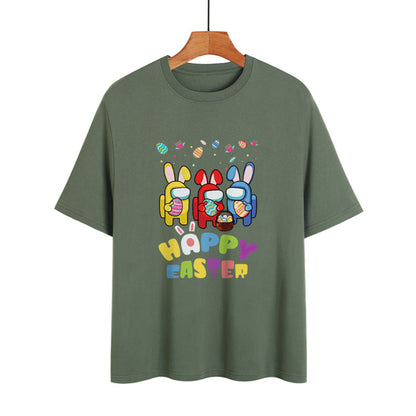 Short Sleeve Easter Graphic Print Wholesale T-shirt Tops Summer