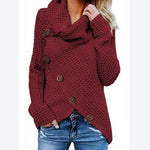 Wholesale Women Sweater With Button Turtle Neck