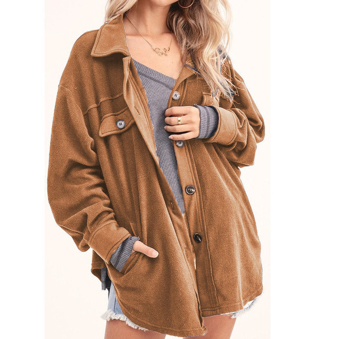 Lapel Rocker Jacket Wholesale Women Clothing