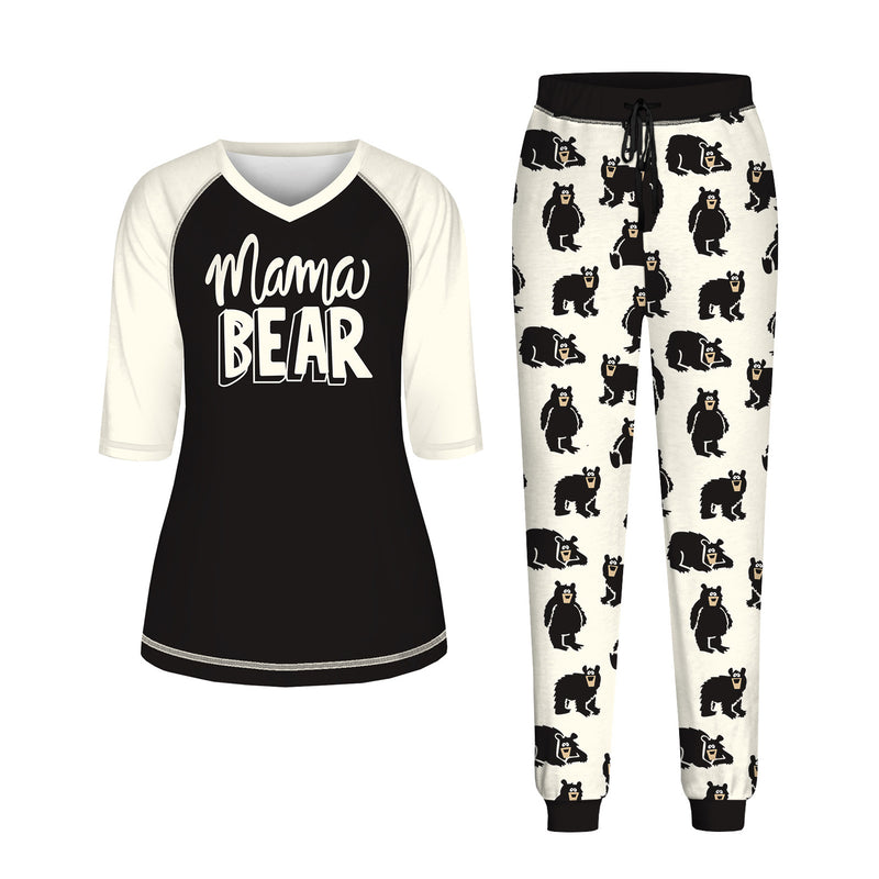 Print T Shirt And Checked Pants Wholesale Loungewear