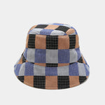 Fashion Plaid Fisherman Hats Casual Seaside Sunshade Holiday Foldable Women Wholesale Hats