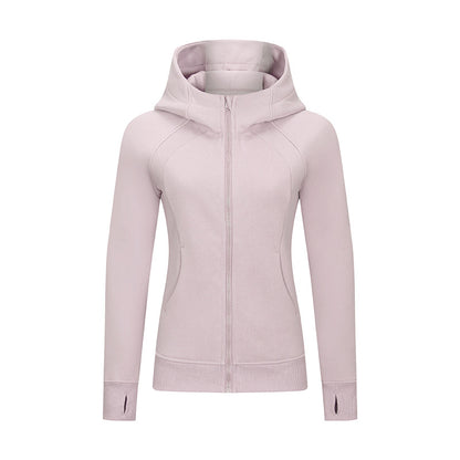 Slim Running Zipper Long Sleeve Fitness Hooded Jacket Wholesale Worktout Coats