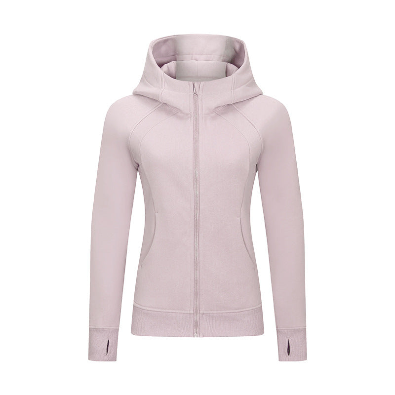 Slim Running Zipper Long Sleeve Fitness Hooded Jacket Wholesale Worktout Coats