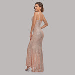 Sling Slim Deep-V Fishtail Sequin Prom Evening Dress Wholesale Maxi Dresses