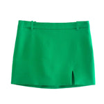 Slit Sexy Solid Color Package Hip Mini Skirt Womens Wholesale Skirts