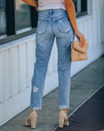 Ripped Zipper Slim Fit Skinny Denim Trousers Wholesale Jeans