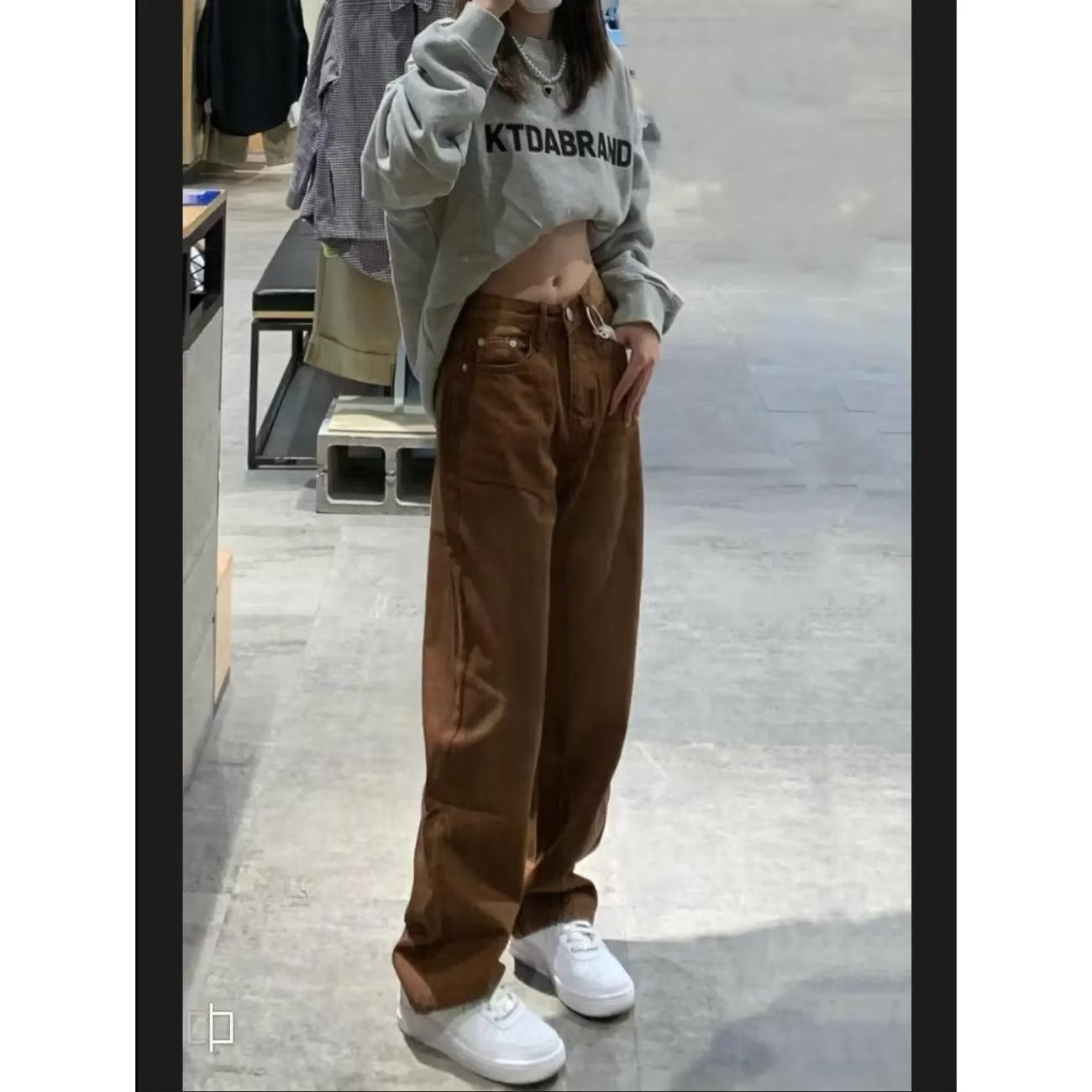 Loose Straight High Waist Wide Leg Retro Trouser Wholesale Pants