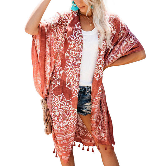 Side Slit Asymmetrical Beachwear Wholesale Cardigans For Valentine'S Day