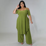 Sexy Tunic Tops & Trousers Women Wholesale Plus Size Clothing
