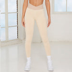 Colorblock Yoga Pants Mid Waist Sports Fitness Wholesale Womens Leggings