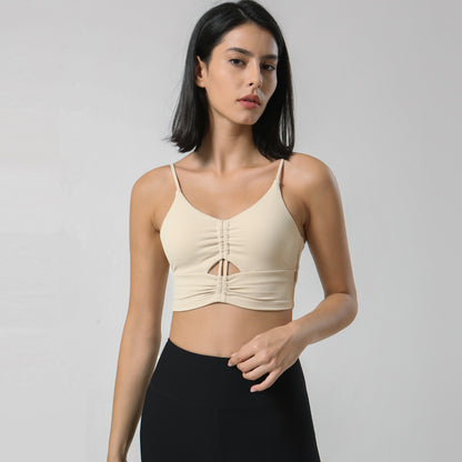 Pleated Hollow-Out Wholesale Crop Tank Tops Wholesale Activewear For St. Patrick'S Day