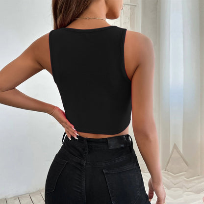 Waist Slim Fit Suspenders Camisole Wholesale Crop Tops