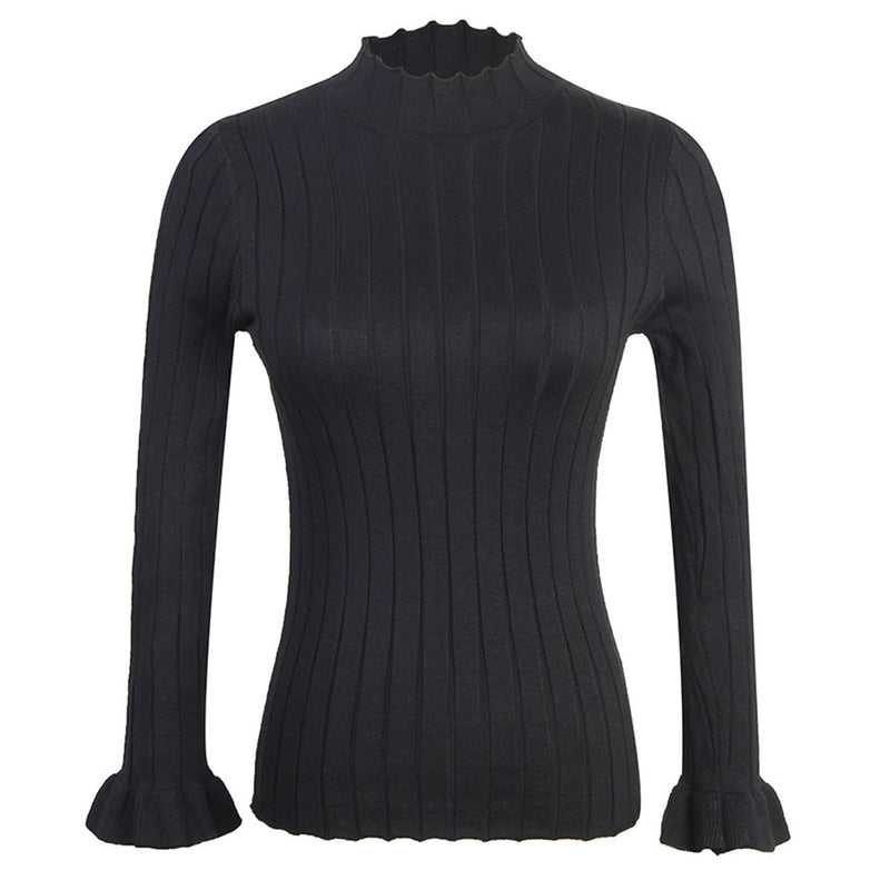 Women Wholesale Turtleneck Flared Sleeve Sweater