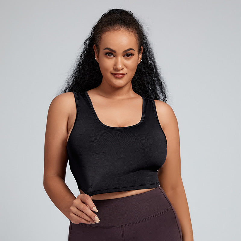 Wholesale Plus Size Women Clothing Solid Color Sweat-Absorbing And Quick-Drying Sports Bra Vest